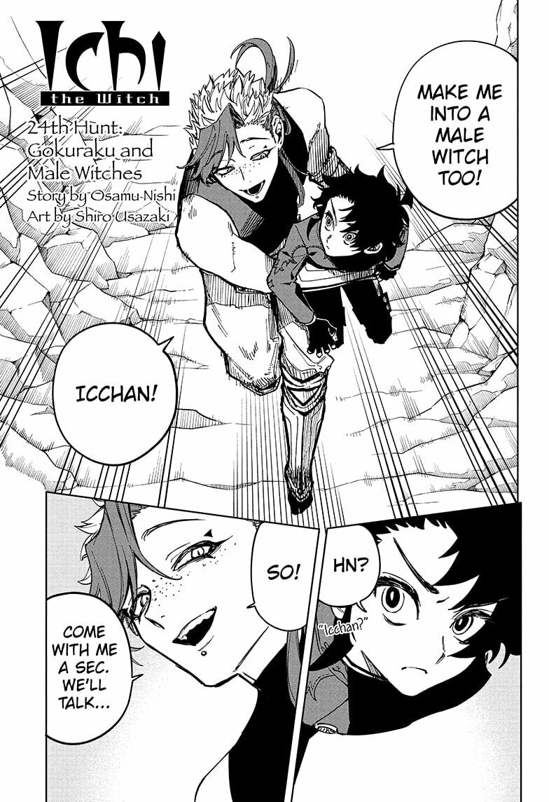 Ichi the Witch Manga Chapter 24 page 1 - Gokuraku and Male Witches